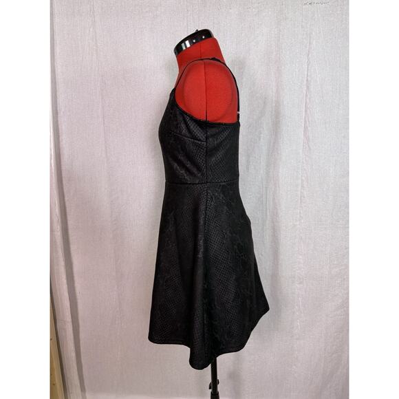 American Threads Black Dress Women's Size Large Mini Fit And Flare Cocktail E097 - Picture 3 of 10